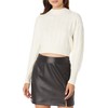 The Drop Waylon Cropped Cable Knit Jumper, Whisper White, XXL