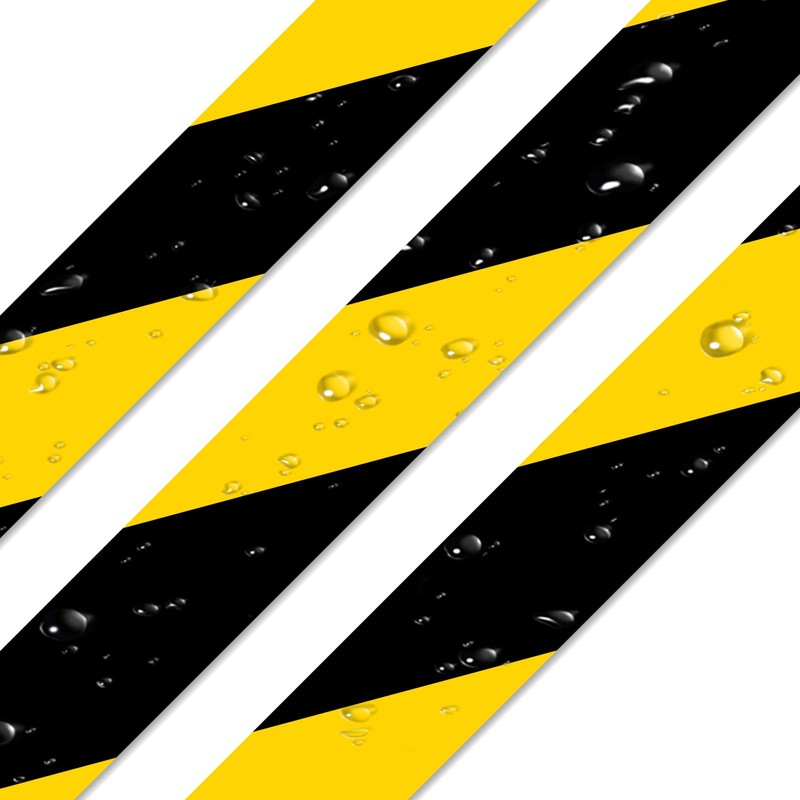 TEAONE Warning Tape, 1 Roll Black & Yellow Tape for