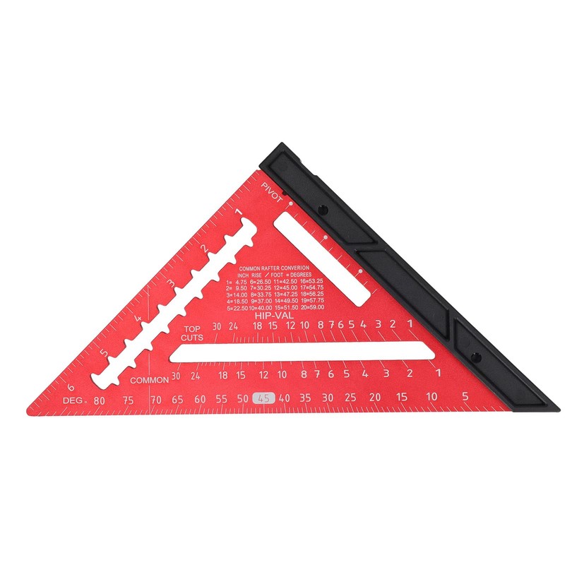 7 Inch Rafter Square with Level Aluminum Alloy Detachable Triangle