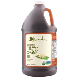 Kevala Organic Toasted Sesame Oil 64 oz (Non GMO, BPA free plastic)