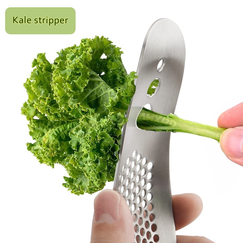 AMXRD Garlic Press Rocker & Silicone Peeler (Random Color), Stainless