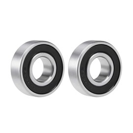 sourcing map Deep Groove Ball Bearings 6202-2RS Chrome Steel Bearing Double Shielded Bearing 15 x 35 x 11 mm Pack of 2