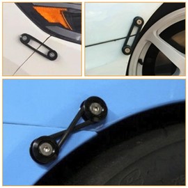 GOLD DEER 28 Pcs Bumper Quick Release Kit Quick Release Trunk Front Rear Bumper Fasteners Fenders Holders Kit Compatible for Universal Car Bumper (Black 4 x Release Tabs with 12 x O-Ring Fastener）