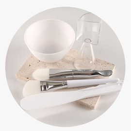 Juego de Herramientas para Mascarillas Faciales 5 en 1, Cepillo de Silicona, Cerdas Suaves, Tazón para Mezclar, Espátula, Taza Medidora, para Máscara de Bolsa de Arcilla con