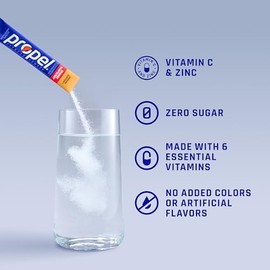 Propel Powder Packets, Immune Support, Orange Raspberry (Pack of 96)