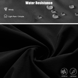 EDITCOZY Men's Lightweight Quarter Zip Pullover Casual Windbreaker for Running Golf Jackets with 3 Pockets Black Medium