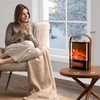 ROVSUN Electric Fireplace Heater for Indoor Use, 1500W Portable Fake