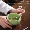 Handmade Pottery Herb Stripper Bowl with Garlic Grater Plate, Multi-functional