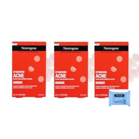 Neutrogena Stubborn Acne Blemish Patches, Ultra-Thin Hydrocolloid Acne Patch Absorbs Fluids & Removes Impurities To Help Pimples Look Smaller After One Use 3x 24 Patches