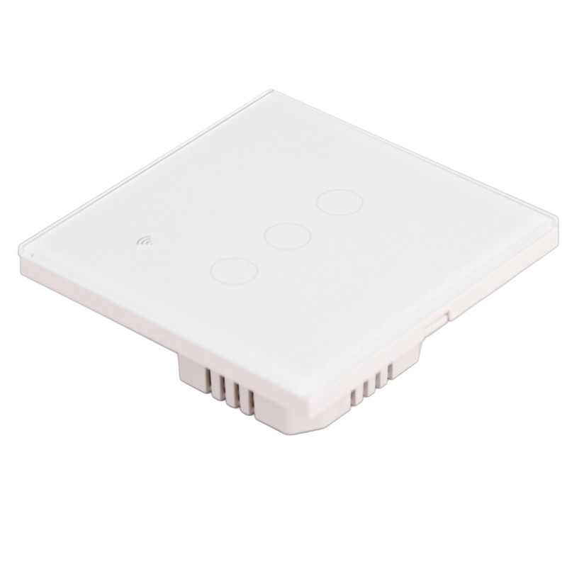 White 3 Gang WiFi Smart Switch APP Remote Control Touch