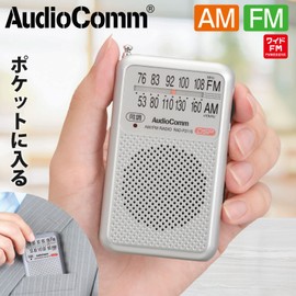 Ohm Electric AudioComm Pocket Radio AM/FM Silver RAD-P211S-S 03-0975 OHM
