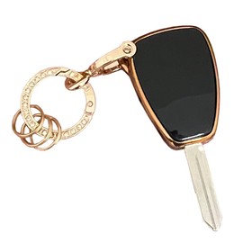 Rilnaewn Soft TPU for Jeep Key Fob Shell Fits for Jeep Wrangler/Compass/Dodge Ram/Durango/Caliber/Nitro/Dakota/Chrysler (E-Black)