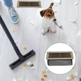 Sumnacon Floor Register Cover Trap 8 Pack Register Vent Traps for Home Floor, 4 x 10 Inch Floor Vent Screen Net Mesh Floor Register Cover for Catching Dust Debris Hair Food, Black