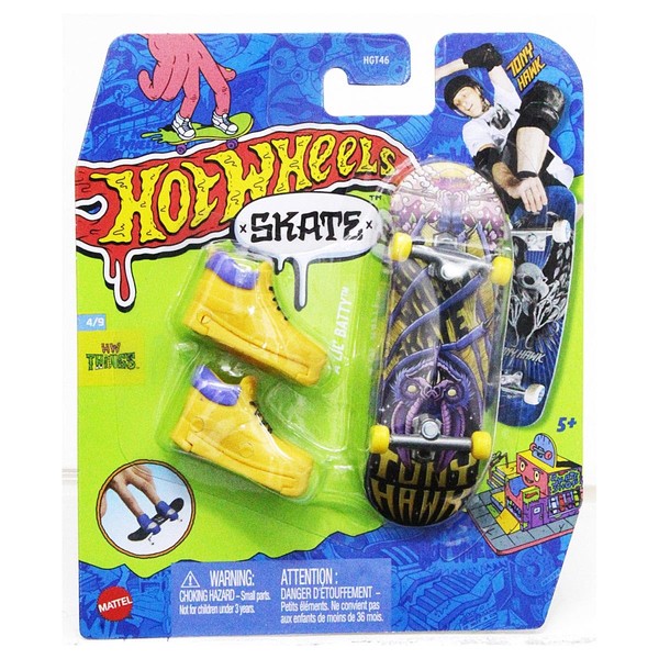 Hot Wheels Skate Tony Hawk HW Things 4/9 A Lil' Batty Skate Fingerboard Toy - HVJ77 | Ages 5+