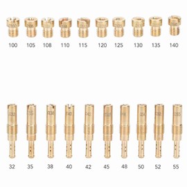 20 Piezas de Carburador de Motocicleta Kit de Chorro Principal Boquillas Piloto Jets Lentos para Keihin Pwk Cvk Pe Carb Reemplazo Pwm OKO NSR KSR, Pilot Jets 32-55, Main Jets