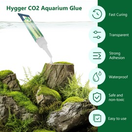 Hygger CO2 Aquarium Glue,Aquascaping Instant Glue, Suitable for Aquatic Plants,Corals, Moss Clear Gel Glue, Firmly Adhered, Safe and Non-Toxic (2)