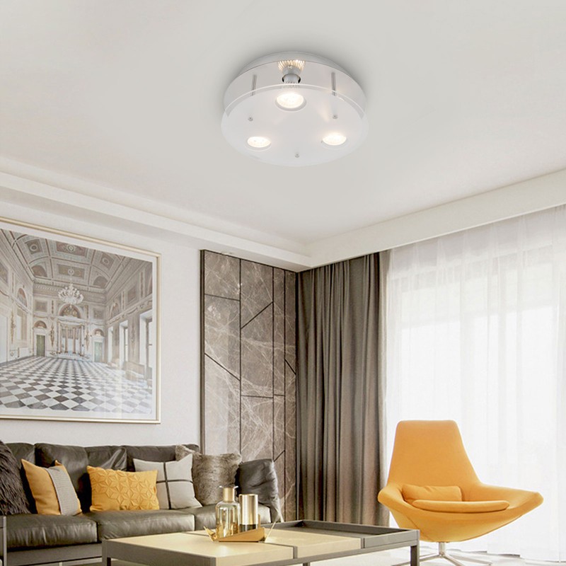 Ceiling Light Modern GU10 Bulb Socket Round Flush Mount Ceiling