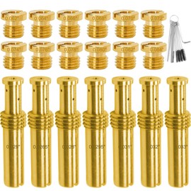 ZAMDOE Carburetor Main Intermediate Jet Kit for S&S Cycle Super B E G Carbs EVO TC E2 fit for Harley Davidson Big Twin 1984 up 35-0995 Accessories, 7 Pcs Intermediate Jets and 12 Pcs Main Jets