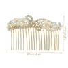 Vaguelly Bridal Hair Comb with Rhinestones Elegant Alloy Side Comb