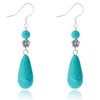 GLLBTPT Turquoise Dangle Earrings 925 Sterling Silver for Women Drop