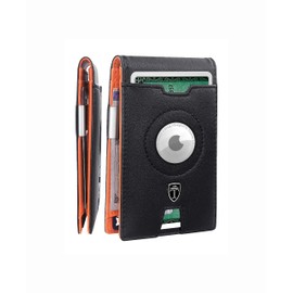 TRAVANDO AirTag* Wallet Mens Wallet with Money Clip Air Tag Wallet Card Holder RFID Blocking Bifold Gifts for Men