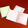 Bi-Fold Mini Shikishi Flower Message Stickers, 15 Pieces, Doodle Writing