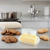 Butter Dish with Lid, Butter Keeper, Plastic Butter Holder Tray