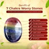 2pcs Set 7 Chakra Worry Stone Thumb Crystals - Palm