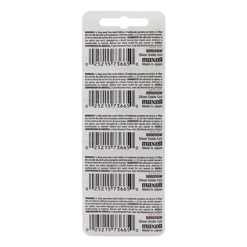 10 Maxell 371 SR920SW AG6 D371 LR920 Batteries, New Hologram