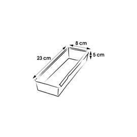 ok Organiser System Expandable Robust Plastic (PP), 8 x 8 x 5 cm, Silver, 23 x 8 x 5 cm