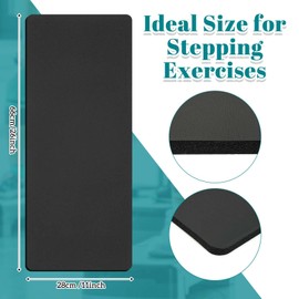 Foilswirl Aerobic Exercise Step Platform Thick Mat Turn Your Stepper Step Platform into a Comfortable Weight Bench for Yoga Extra Cushion for Your Knees, Wrist, and Elbows Protection (26 x 11 Inch)