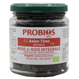 Probios Miso Di Riso Bio - Miso Non Pastorizzato - Pasta Fermentata Tradizionale Giapponese Per Zuppe e Brodi Vegetali - Senza Glutine - Colore Marrone, 300g