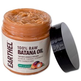 EARTHEL 100% Raw Batana Oil from Honduras, 4.23 oz/120 g – Cold Pressed & Pure – Nourishing and Moisturizing Oil for Hair and Scalp – Adds Natural Shine and Softness – Suitable for All Hair Types