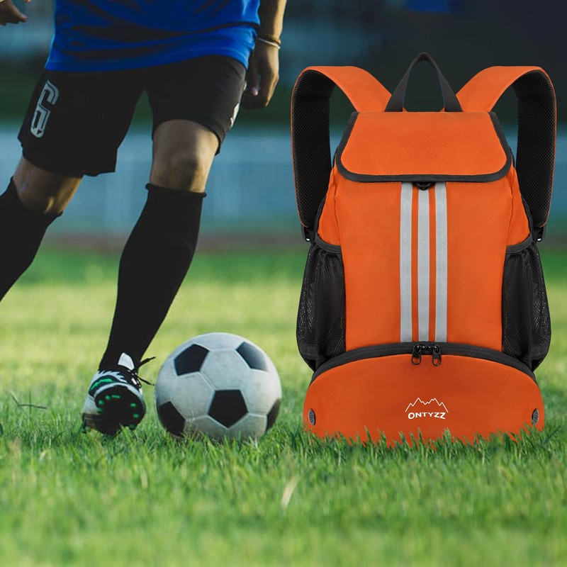 ONTYZZ Orange Sports Backpack with Drawstring Closure Basketball Backpack Gym