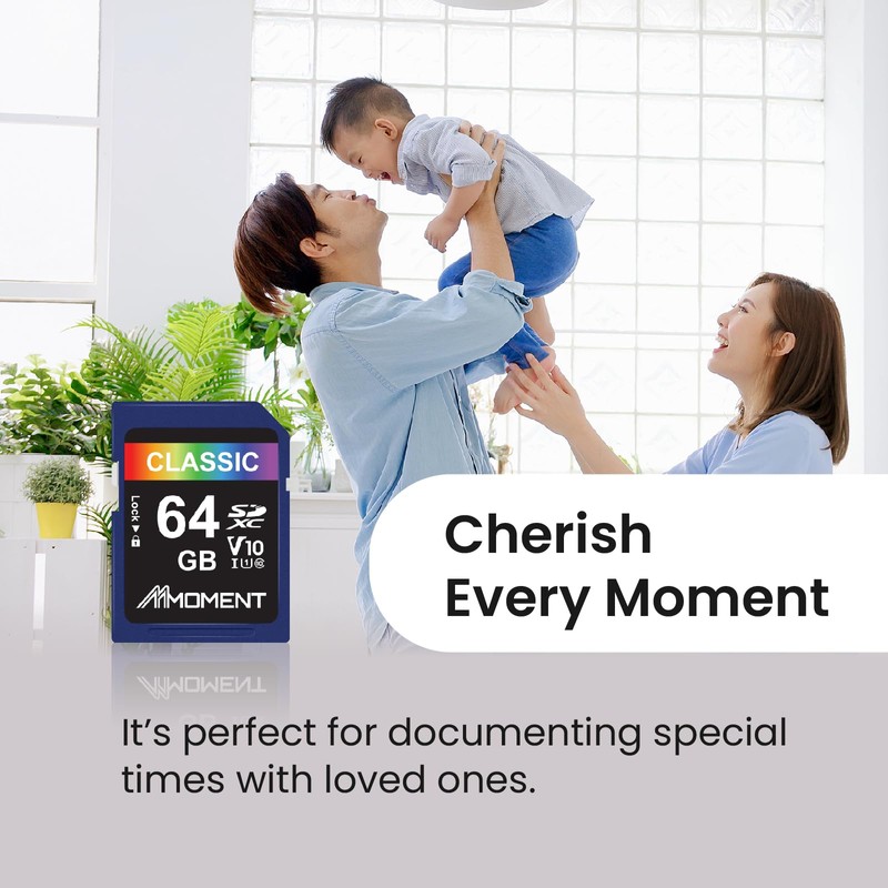 MMOMENT SD Card 64GB Memory Card Full HD Video Recording/Digital