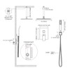 RTOBWEYE 12 Inch Ceiling Mount Shower System Matte Black Gold