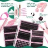 DIY Lash Kit, 1 Set Individual False Eyelash Extensions with Lash