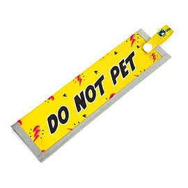 dogkit DO NOT PET Space Awareness Sleeve for Reactive Dogs, Reflective, Waterproof, Double Sided Slip-on for the Dog Lead (Yellow & Pink)