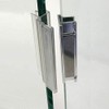 Clear Polycarbonate U-Channel with Magnet and Chrome Metal Strike Plate