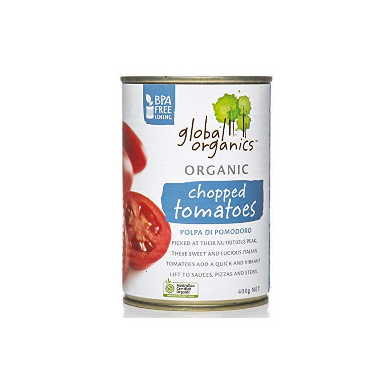 Global Organics Organic Chopped Tomatoes, 400g