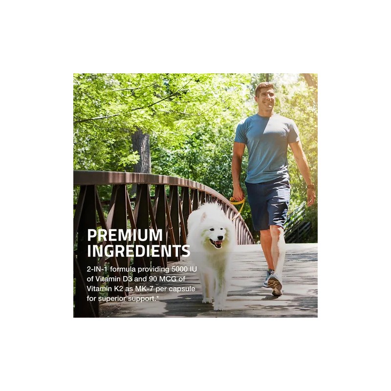 2pc Vitamina K2 90mcg + D3 5000iu 2 En 1