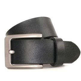 JingHao Large Waist 105 cm - 175 cm Men's Belt Jean Business Full Cowhide Leather Denim Belt Men's Belt Leather Black Brown, black