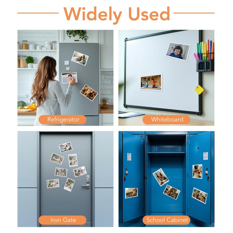KKJCXY Magnetic Picture Frame, Holds 5X7 Inches Pictures, Reusable White
