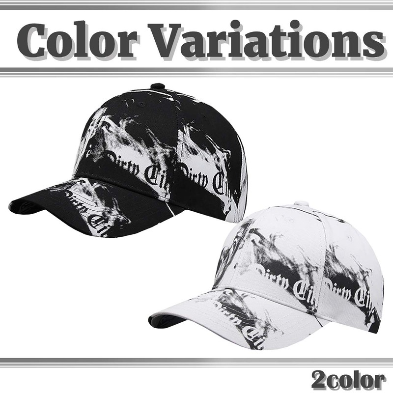 BUZZxSELECTION CAP072 Men's Fashion Cap Design Hat Black and White