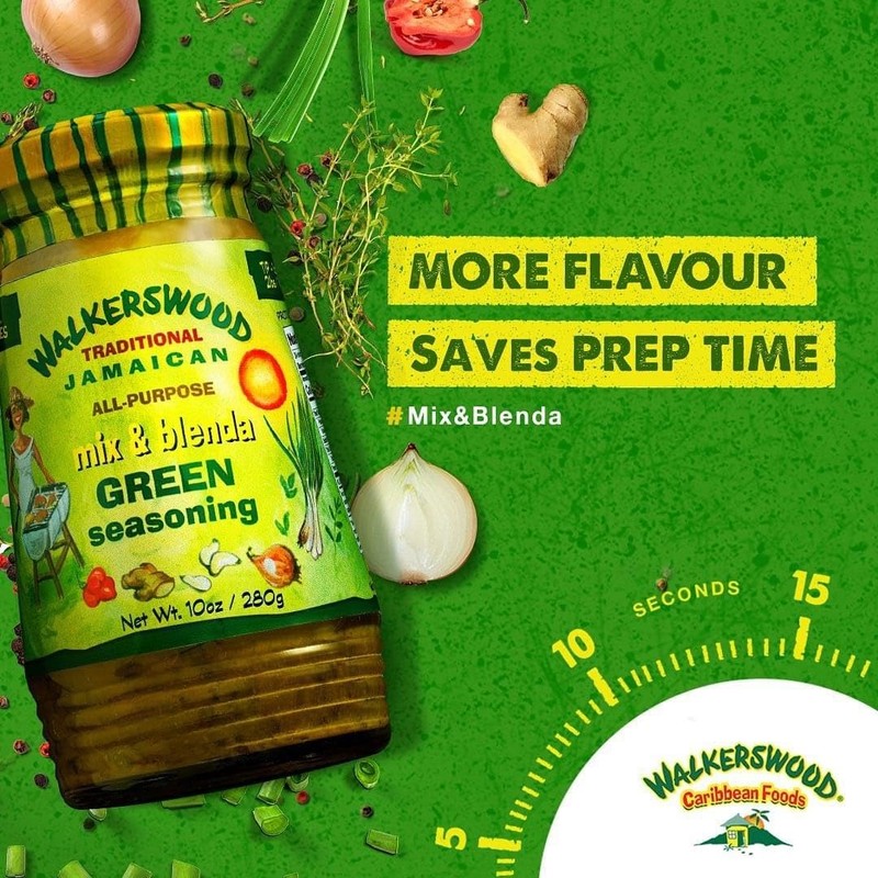 Walkerswood Traditional Jamaican All Purpose Mix and Blenda Green Seasoning,