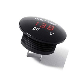 Aofan LED Display Digital Voltmeter DC 12 V 24 V Voltage Meter Tester for Car Motorcycle Truck (Red)