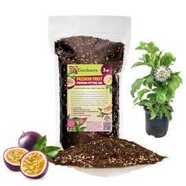 Rich and Nutritious Passion Fruit Potting Soil Mix by Gardenera - Perfect Blend for Lush, Fruitful, and Healthy Passion Fruit Vines - 3 Quart