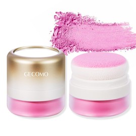 GECOMO Blush Powder Soft Mushroom Brush Cheek Pom Pom Mineral Cheek 5g - 03 Peach