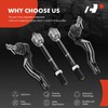 A-Premium Set of 4, Front Inner and Outer Tie Rod