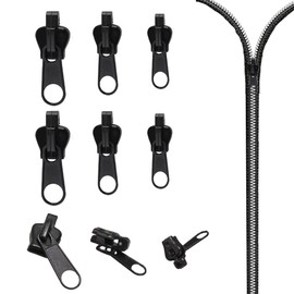 6PCS Zip Repair Kit Detachable Fixing Zipper Clip Zipper Pull Replacement Universal Extension Zipper Repair Kit for Luggage Backpacks Jackets Jeans Instant Zipper Rescue Extension & Fixing DIY Crafts